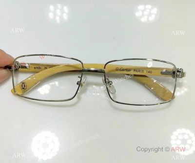 Cartier Eyeglasses Replica Silver Frame Men's Gift